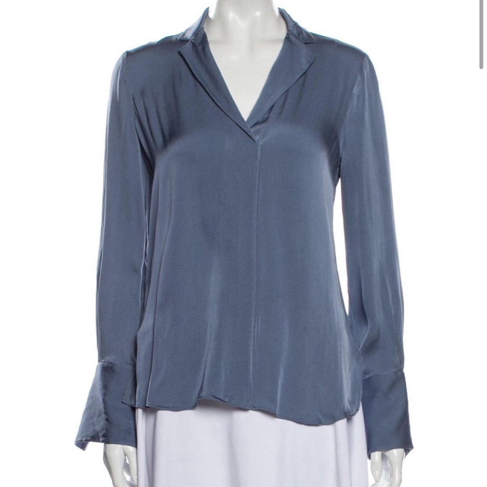 Blue Silk Shirt